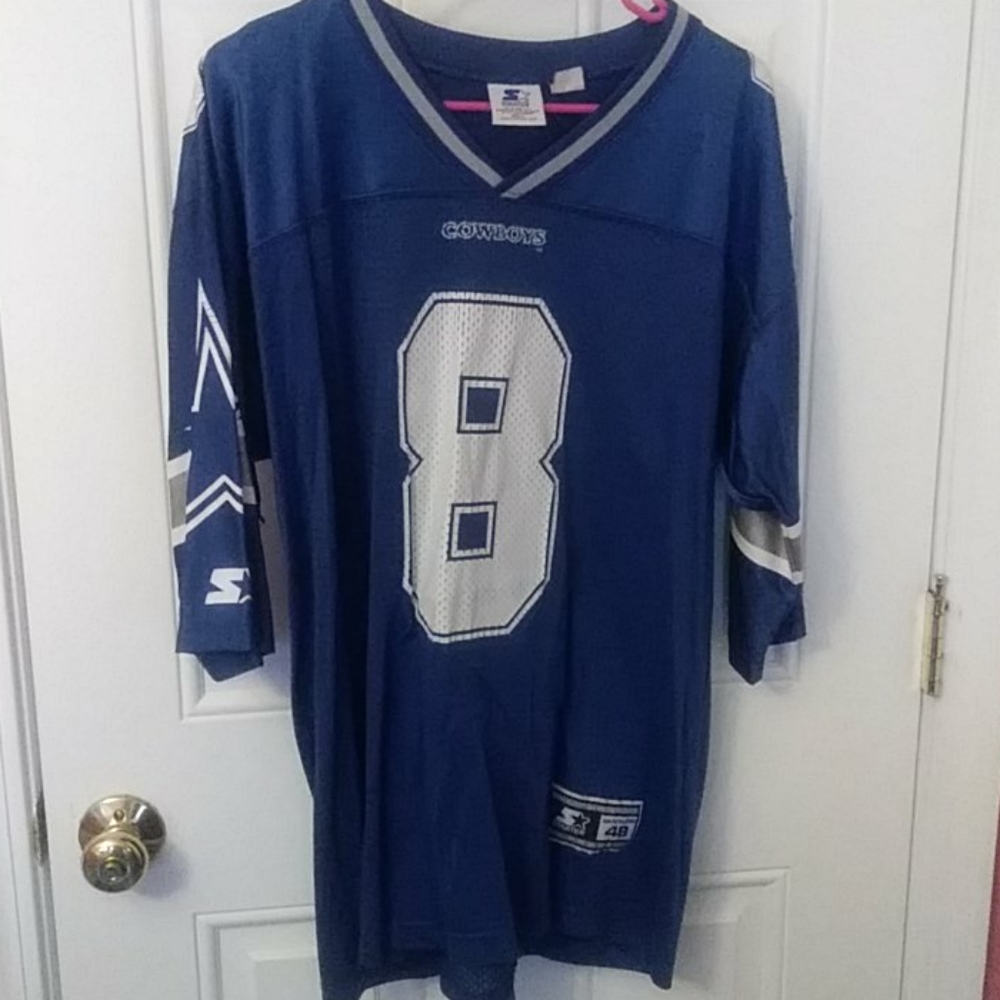 Cowboys Starter shirt/Troy Aikman #8 - Picture 4 of 4